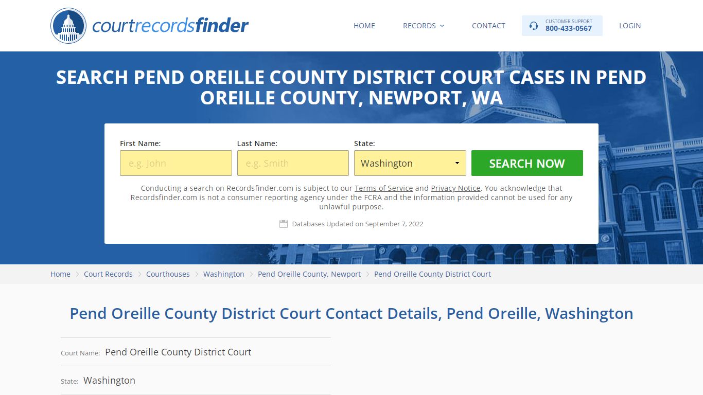 Pend Oreille County District Court Case Search - RecordsFinder