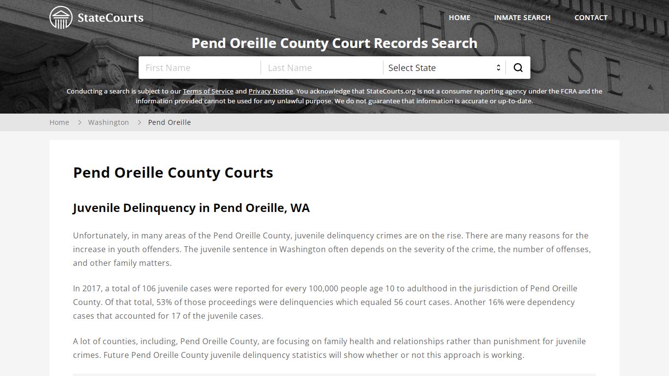 Pend Oreille County, WA Courts - Records & Cases - StateCourts